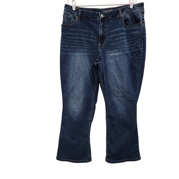 Maurices High Rise Curvy Boot Leg Slim-Tec Fit Jeans Dark Wash Denim Size 20W - Picture 1 of 8